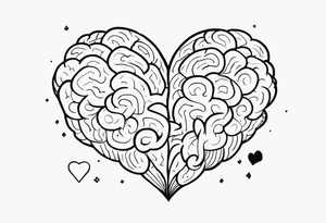 Brain, heart, love, abstract, symbolism, perseverance, heart break makes you strong, worth it, pain makes you stronger, strength tattoo idea