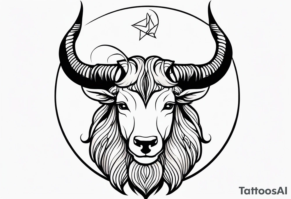 capricorn with beard tattoo idea
