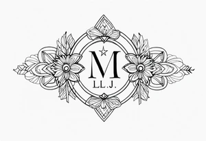 Paring salawaku tattoo combined With Initials MLJ tattoo idea