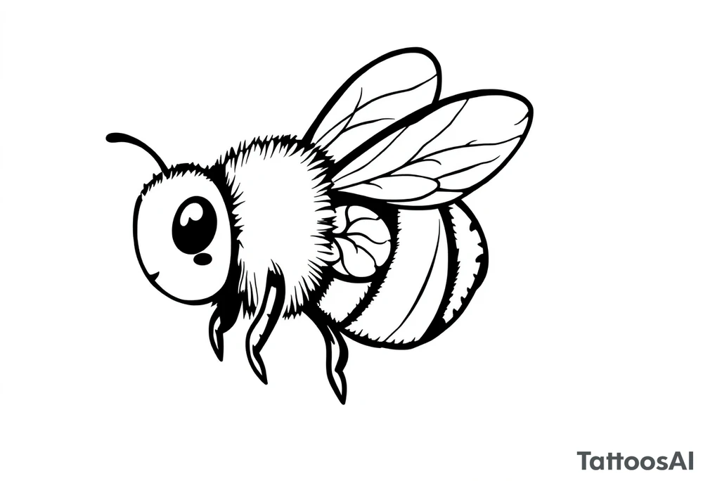 Cute bee tattoo idea
