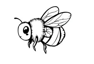 Cute bee tattoo idea