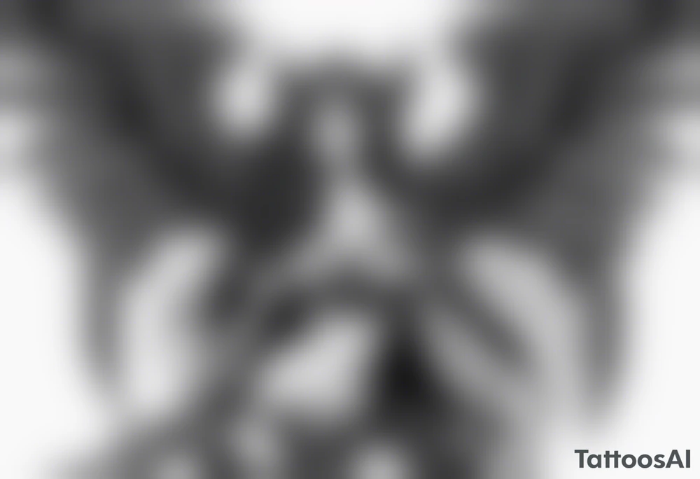 Female dark angel tattoo idea