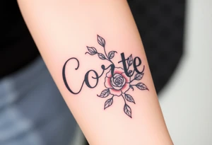 The name Cortez with roses tattoo idea