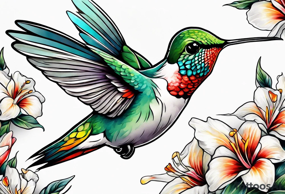 hummingbird tattoo idea
