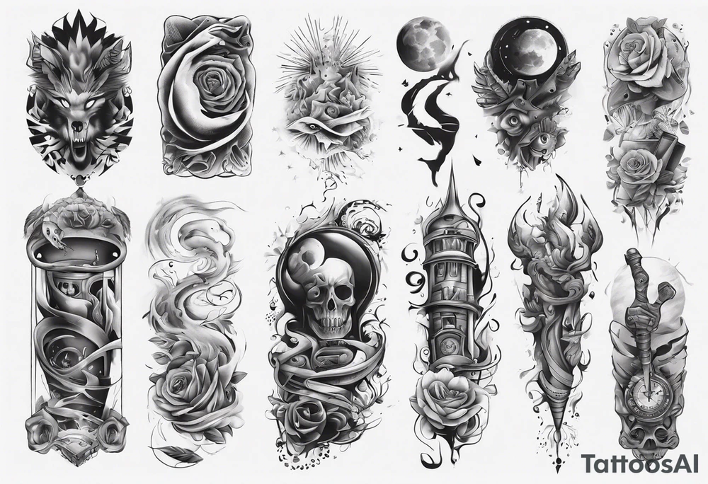 men’s arm sleeve tattoo idea