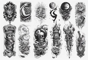 men’s arm sleeve tattoo idea