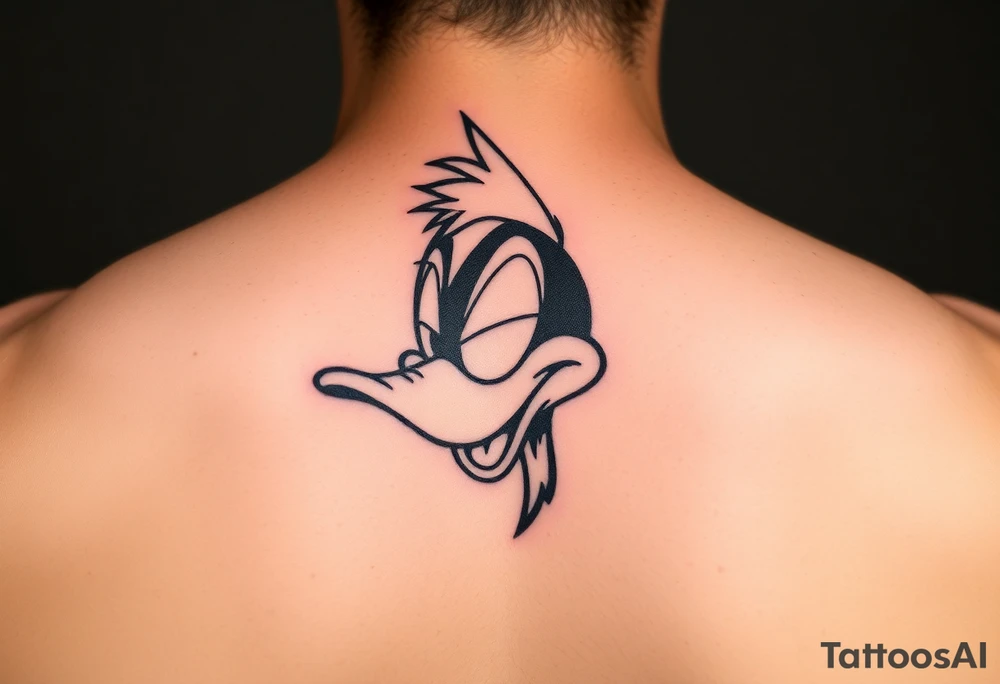 80s looking Daffy duck  high tattoo idea
