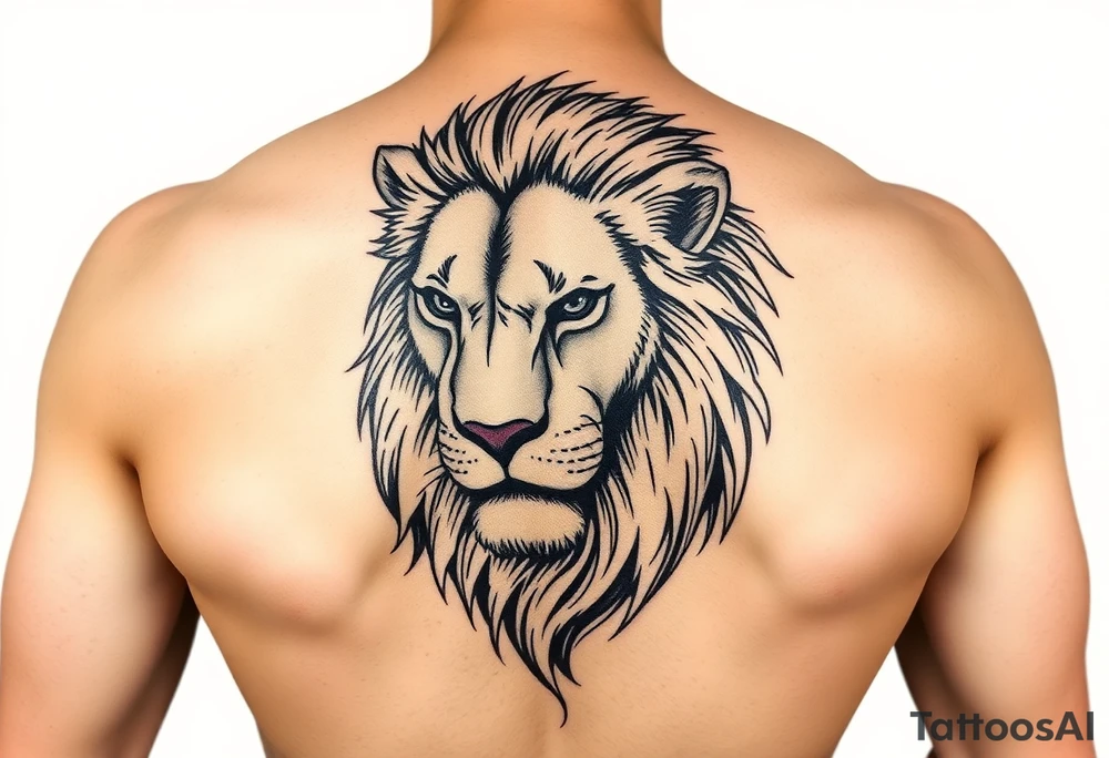 Majestic lion tattoo idea
