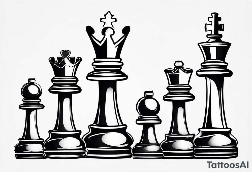 King chess piece tattoo idea