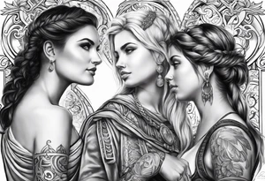 A half sleeve roman style, with my 2 daugthers and wife tattoo idea