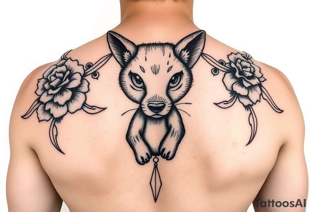 Holly Hobbie nostalgic brown skinned tattoo idea