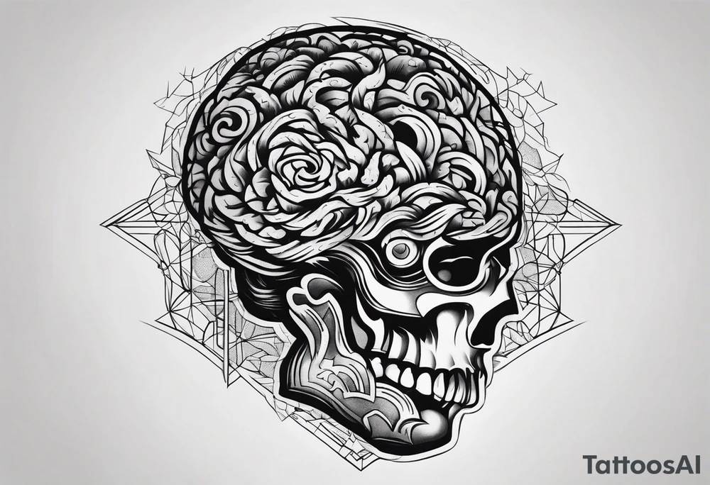 Tattoo going through brain tattoo idea