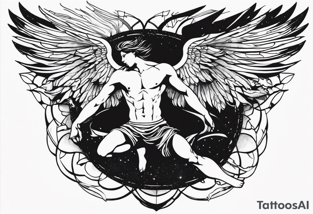 Icarus falling tattoo idea