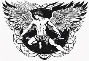 Icarus falling tattoo idea