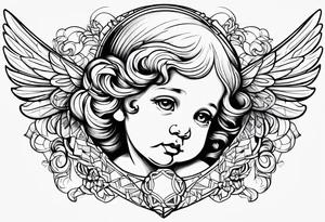 baby angel tattoo idea