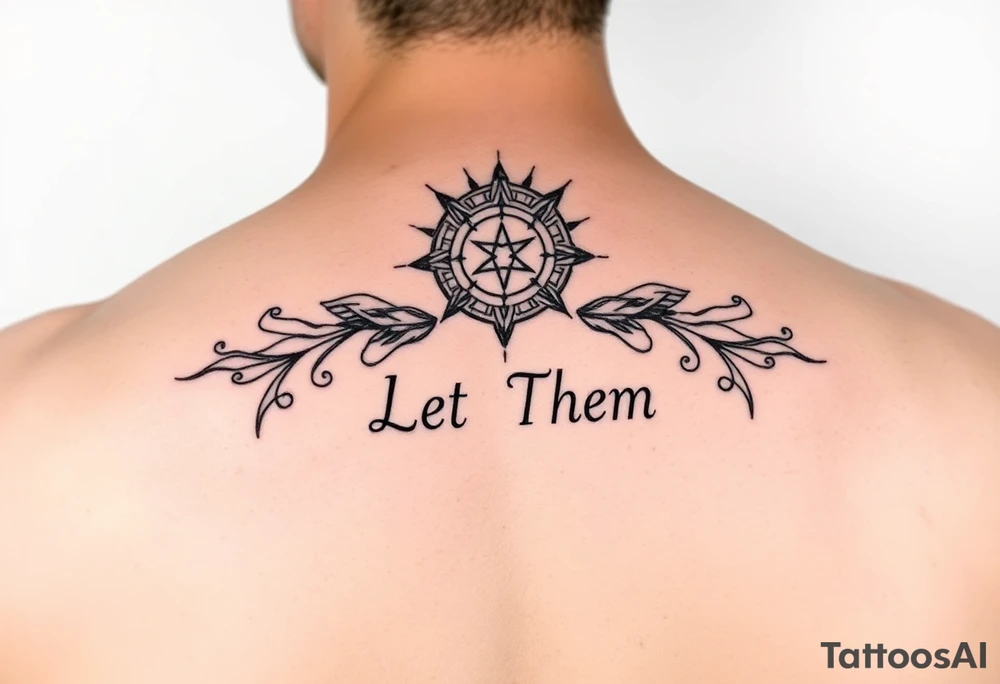 Mystical holistic light with the text Let Them tattoo idea