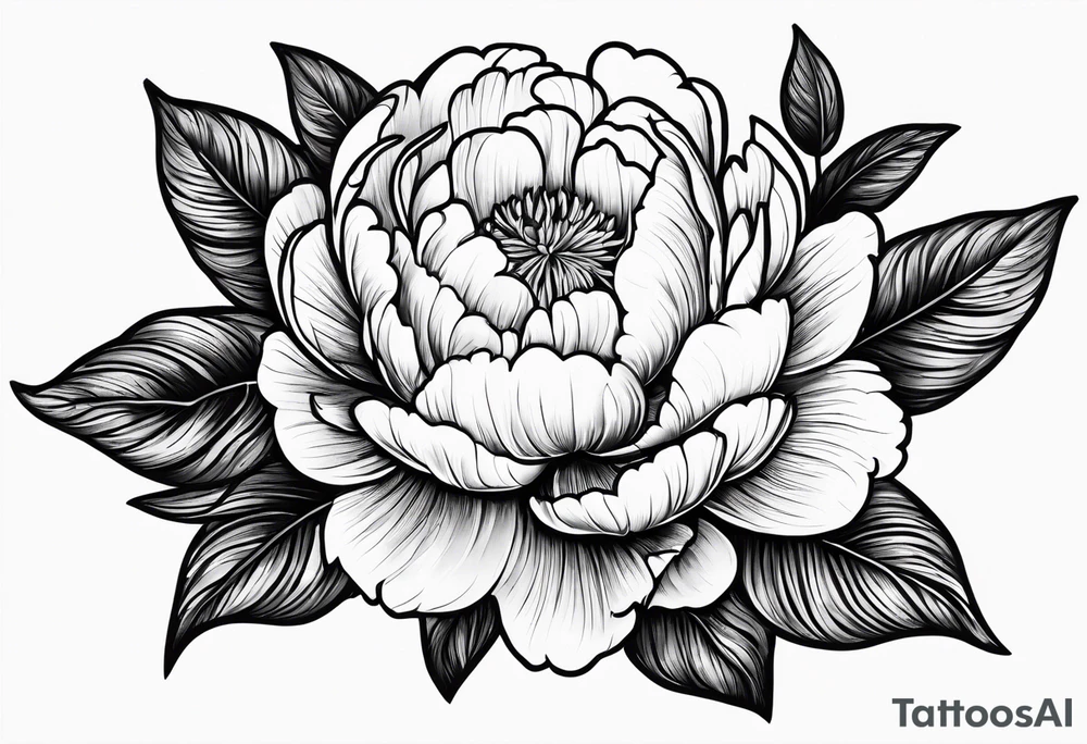 Peonies mystic eye tattoo idea