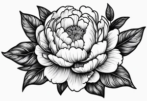 Peonies mystic eye tattoo idea