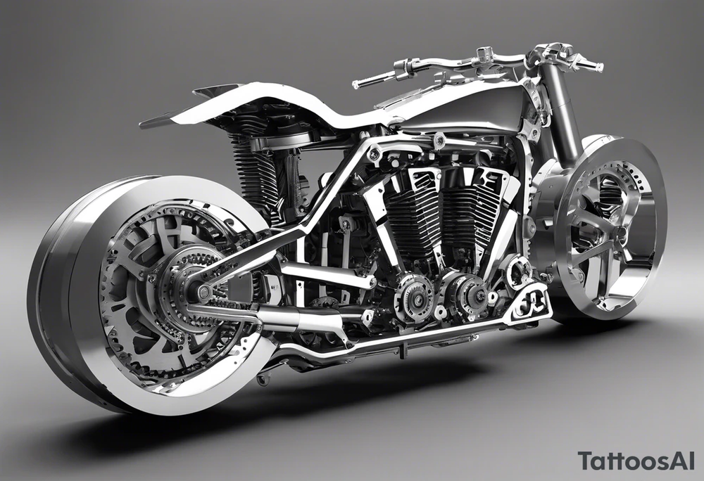 1.	Engine Block: Make this the central feature, showcasing detailed parts like the cylinders, valves, and intricate mechanical components.
	2.	Gears and Pistons: Surround the engine with interlocking gears and pistons, adding depth and complexity. These can wrap around the wrist and flow onto the hand.
	3.	Wrenches and Tools: Incorporate tools like wrenches, screwdrivers, and even a car jack for a touch of the mechanic’s craft.
	4.	Exhaust Pipes: Use curving exhaust pipes to create movement and flow, guiding the eye along the design.
	5.	Speedometer and Gauges: Include a speedometer or tachometer to emphasize performance. These can be placed on the wrist or back of the hand.
	6.	Spark Plugs and Nuts: Scatter smaller elements like spark plugs, nuts, and bolts to fill in gaps and add intricate details. tattoo idea
