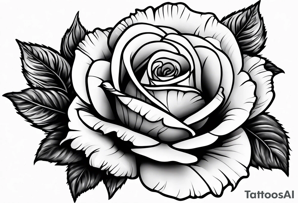Carnation and rose tattoo idea