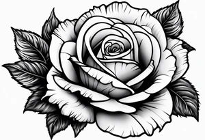 Carnation and rose tattoo idea