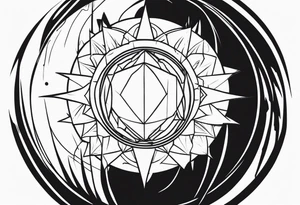sphere exploding tattoo idea