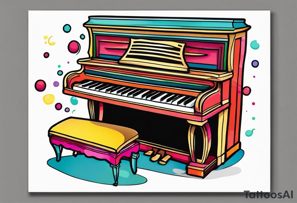 Organ pipes piano tattoo idea