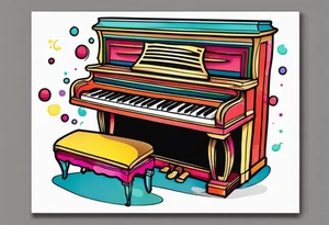 Organ pipes piano tattoo idea