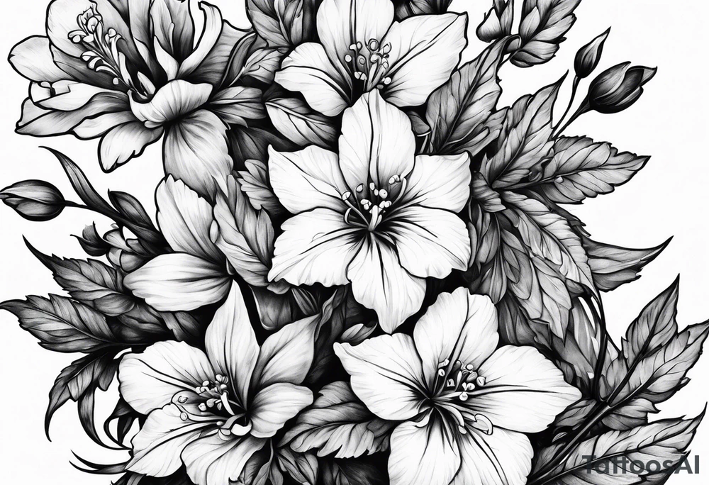 Larkspur tattoo idea