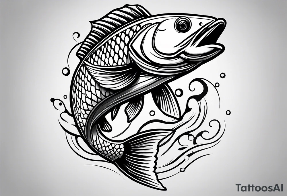 Fishing, race cars tattoo idea