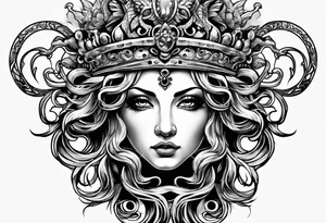 medusa crown tattoo idea