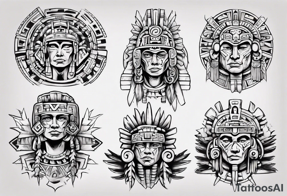 aztec landmark tattoo idea