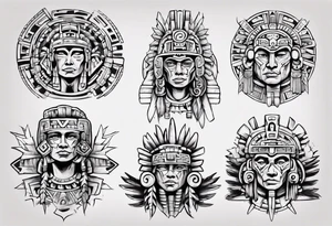 aztec landmark tattoo idea