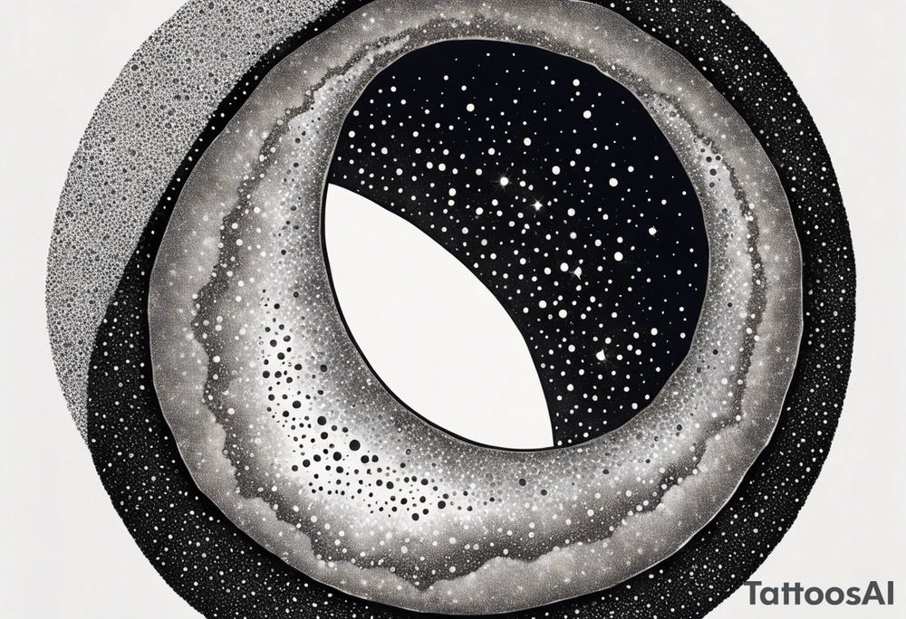 Sparkling geode tattoo idea