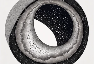 Sparkling geode tattoo idea