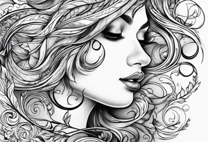 Leaves swirling in the wind tattoo idea
