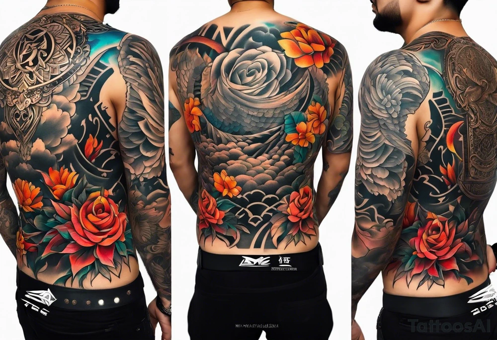 back tattoo covering the whole back design tattoo idea
