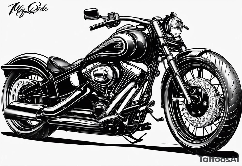 biking tattoo idea