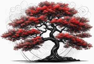 Red-black tree with binary code tattoo idea