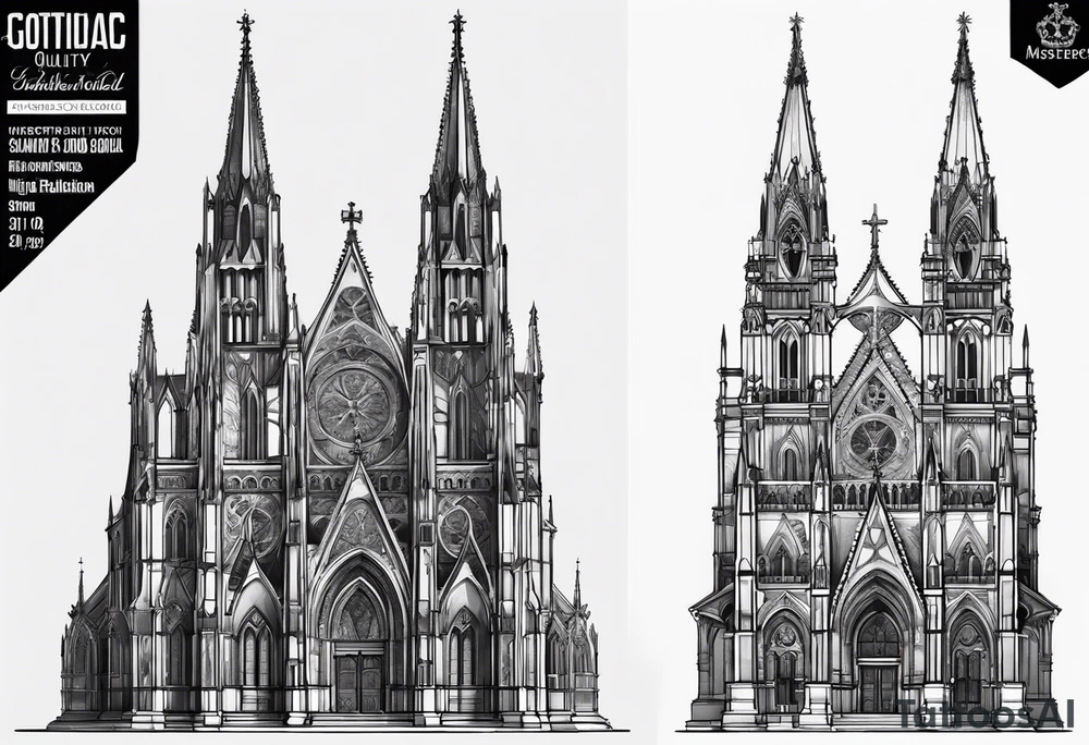 Gothic cathedral tattoo idea