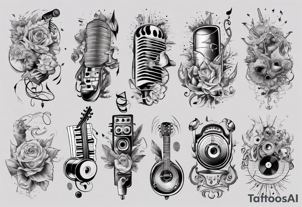 music sound tattoo idea