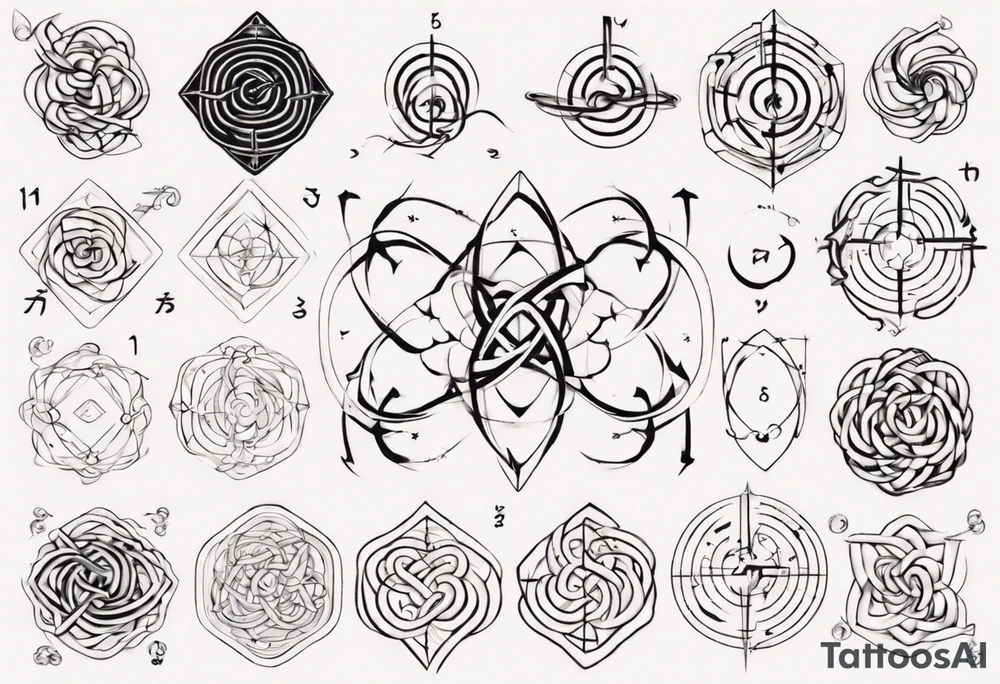 The mathematical 6,1 prime knot  that is cute, shape it like a friendship graph tattoo idea
