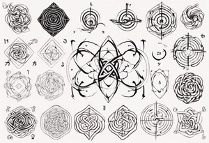 The mathematical 6,1 prime knot  that is cute, shape it like a friendship graph tattoo idea