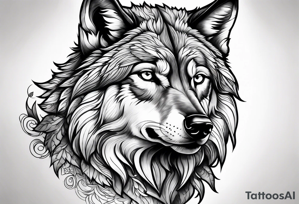 Stoic Wolf tattoo idea