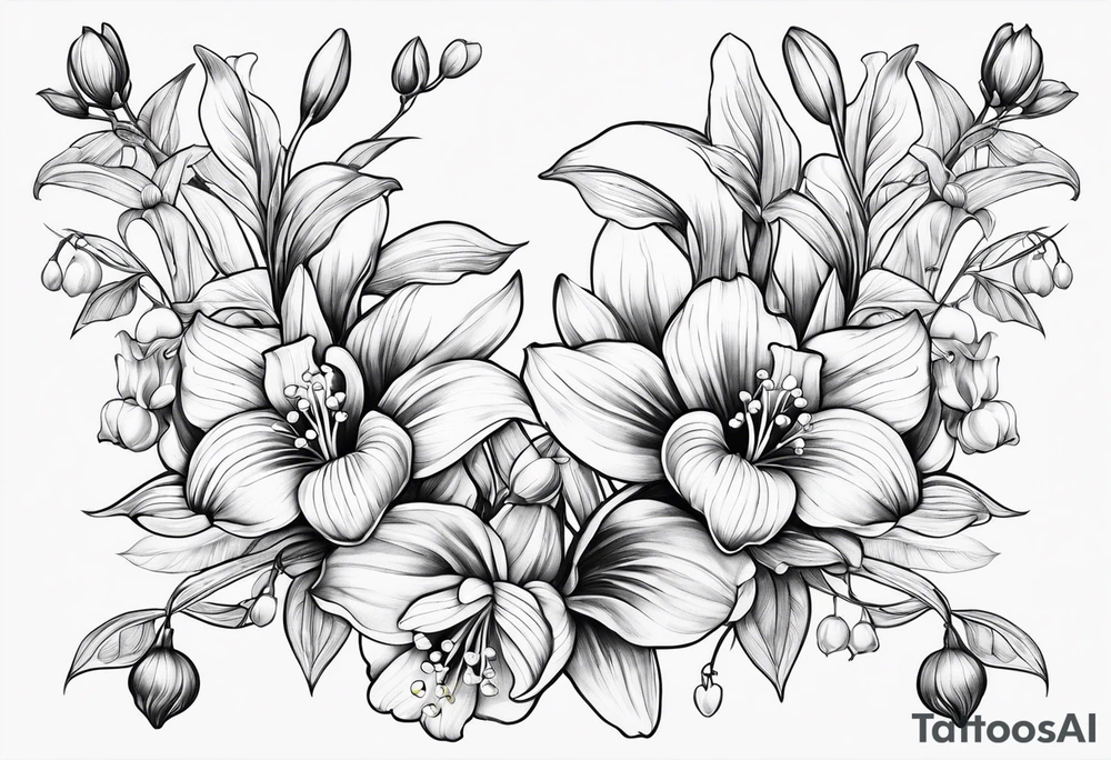 Lilly of the valley and Saturn tattoo idea