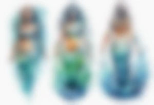 a water woman made out of water, standing on the shore tattoo idea