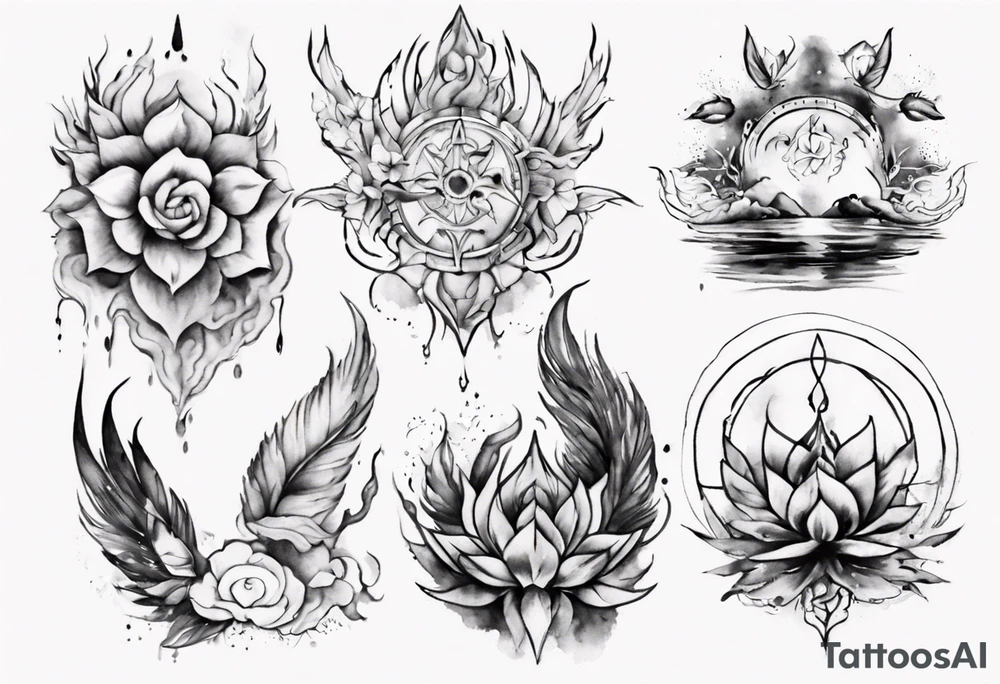 Paint drawing inner peace tattoo idea