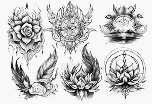 Paint drawing inner peace tattoo idea