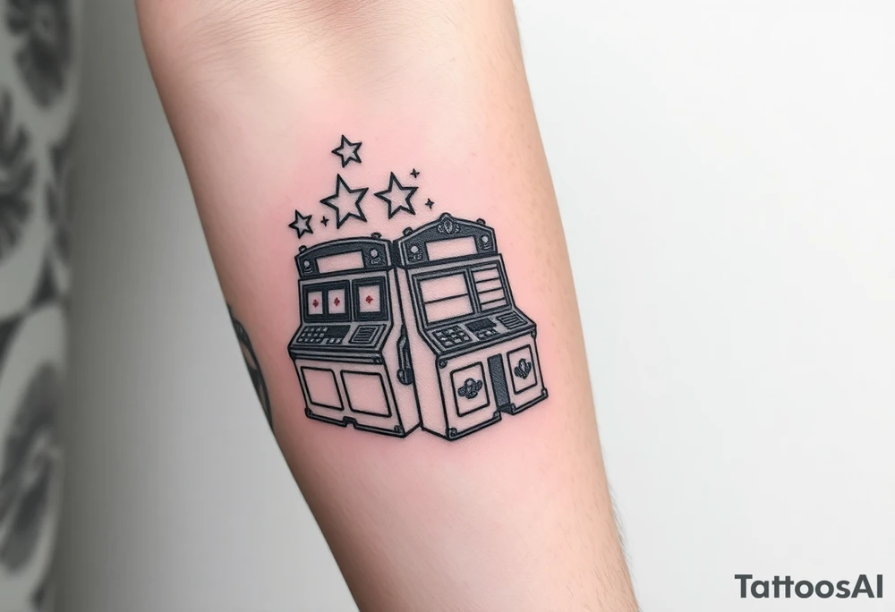 Casino, money, slot machines Las Vegas tattoo idea