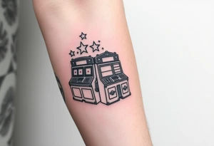 Casino, money, slot machines Las Vegas tattoo idea